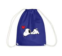 Spreadshirt Peanuts Snoopy Falling in Love Drawstring Bag, One Size, Royal Blue