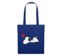 Spreadshirt Peanuts Snoopy Falling In Love Tote Bag, One Size, royal blue