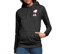Spreadshirt Peanuts Snoopy Heart Badge Women's Hoodie, L, charcoal grey