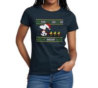 Spreadshirt Peanuts Snoopy Hohoho Women's T-Shirt, S, Navy