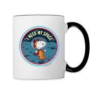 Spreadshirt Peanuts Snoopy I Need My Space Two-Tone Mug, One Size, White/Black