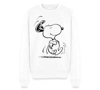 Spreadshirt Peanuts Snoopy In A Hurry Men’s Premium Sweatshirt, XXL, white