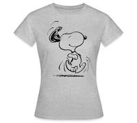 Spreadshirt Peanuts Snoopy in A Hurry Women's T-Shirt, M, Heather Grey