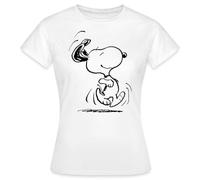 Spreadshirt Peanuts Snoopy in A Hurry Women's T-Shirt, XL, White