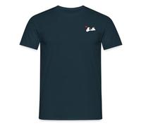 Spreadshirt Peanuts Snoopy Love Men’s T-Shirt, L, Navy