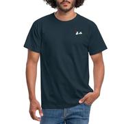 Spreadshirt Peanuts Snoopy Love Men's T-Shirt, L, Navy