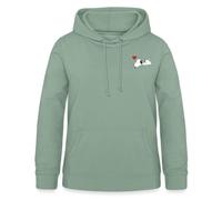 Spreadshirt Peanuts Snoopy Love Women's Hoodie, L, steel green