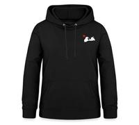 Spreadshirt Peanuts Snoopy Love Women's Hoodie, M, black