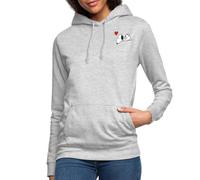 Spreadshirt Peanuts Snoopy Love Women's Hoodie, S, light heather grey