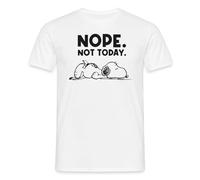 Spreadshirt Peanuts Snoopy Nope Not Today Men’s T-shirt, XL, white