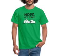 Spreadshirt Peanuts Snoopy Nope Not Today Men's T-Shirt, XL, kelly green