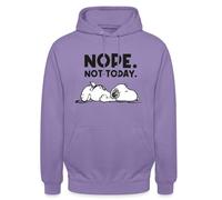 Spreadshirt Peanuts Snoopy Nope Not Today Unisex Hoodie, 3XL, lavender