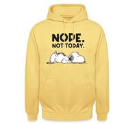 Spreadshirt Peanuts Snoopy Nope Not Today Unisex Hoodie, 3XL, lemon yellow