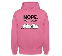 Spreadshirt Peanuts Snoopy Nope Not Today Unisex Hoodie, L, pink