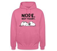 Spreadshirt Peanuts Snoopy Nope Not Today Unisex Hoodie, M, pink