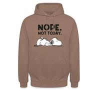 Spreadshirt Peanuts Snoopy Nope Not Today Unisex Hoodie, S, mocha