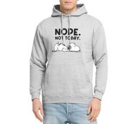 Spreadshirt Peanuts Snoopy Nope Not Today Unisex Hoodie, XL, light heather grey