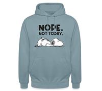 Spreadshirt Peanuts Snoopy Nope Not Today Unisex Hoodie, XL, stonewash blue