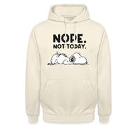 Spreadshirt Peanuts Snoopy Nope Not Today Unisex Hoodie, XL, vanilla