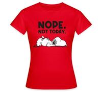 Spreadshirt Peanuts Snoopy Nope Not Today Women's T-Shirt, L, red