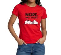 Spreadshirt Peanuts Snoopy Nope Not Today Women's T-Shirt, XL, red