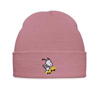 Spreadshirt Peanuts Snoopy On Skateboard Embroidery Embroidered Winter Hat, One Size, Dusky Pink