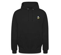 Spreadshirt Peanuts Snoopy On Skateboard Embroidery Unisex Hoodie, 3XL, black