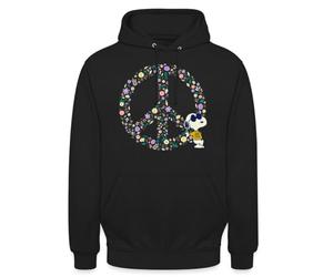 Spreadshirt Peanuts Snoopy Peace Hippie Unisex Hoodie