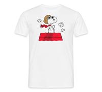 Spreadshirt Peanuts Snoopy Pilot Men's T-Shirt, L, White