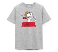 Spreadshirt Peanuts Snoopy Pilot Teenage T-Shirt, 152/164 (12-14 Years), Heather Grey