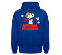 Spreadshirt Peanuts Snoopy Pilot Unisex Hoodie, S, bright royal