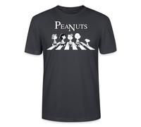 Spreadshirt Peanuts The Peanuts Abbey Road Stanley/Stella Crafter Unisex Organic T-Shirt, S, India Ink Grey