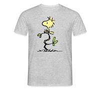 Spreadshirt Peanuts Woodstock Men’s T-Shirt, L, Heather Grey