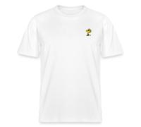 Spreadshirt Peanuts Woodstock Sunglasses Embroidery Unisex Organic T-Shirt, L, White