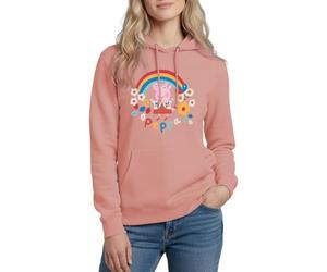 Spreadshirt Peppa Pig Rainbow Women's Hoodie, M, dusky rose