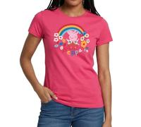 Spreadshirt Peppa Pig Rainbow Women's T-Shirt, M, Azalea