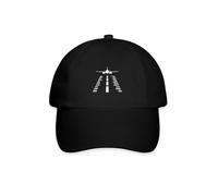 Spreadshirt Phonetic Alphabet Pilot Airplane Baseball Cap Black/Black