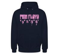Spreadshirt Pink Floyd Pink Logo Unisex Hoodie, L, navy