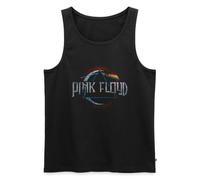 Spreadshirt Pink Floyd Prism Dark Side of The Moon Men's Organic Tank Top, 4XL, Black