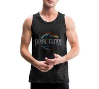 Spreadshirt Pink Floyd Prism Dark Side of The Moon Men's Organic Tank Top, M, Charcoal Grey
