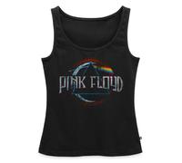 Spreadshirt Pink Floyd Prism Dark Side of The Moon Women's Organic Tank Top, M, Black