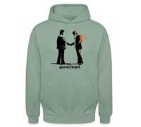 Spreadshirt Pink Floyd Wish You Were Here Abstract Artwork Unisex Hoodie, 3XL, steel green
