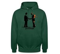 Spreadshirt Pink Floyd Wish You Were Here Abstract Artwork Unisex Hoodie, 4XL, bottle green