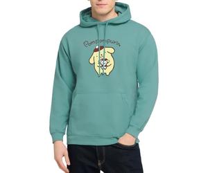 Spreadshirt Pompompurin With Muffin Dressed As Pompompurin Unisex Hoodie, XL, pastel turquoise