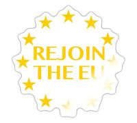 Spreadshirt Rejoin The EU Sticker, 10 x 10 cm, White Glossy