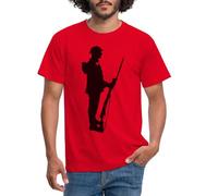 Spreadshirt Remembrance Day Soldier WW1 Poppy Men's T-Shirt, 3XL, red