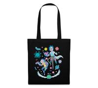 Spreadshirt Rick And Morty Fight in Space Tote Bag, One Size, black