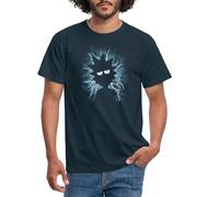 Spreadshirt Rick and Morty Mad Scientist Men's T-Shirt, L, Navy