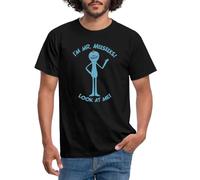 Spreadshirt Rick and Morty Mr Meeseeks Look at Me Quote Men's T-Shirt, 4XL, Black