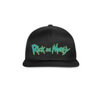 Spreadshirt Rick and Morty Title Typography Snapback Cap, One Size, Black/Black